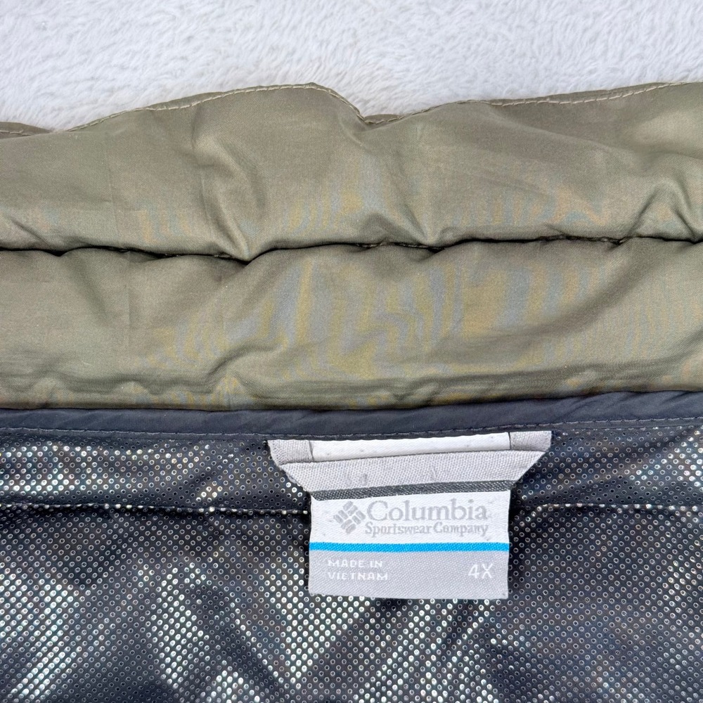 Columbia Powder Lite Jacket Mens 4X Green Omni Heat Insulated Puffer Full Zip - Picture 6 of 12